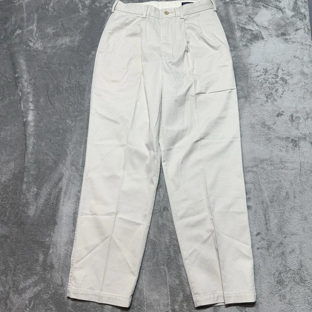 Cremieux Collection Paris Pant Mens 30x30 Pleated Chino Cotton Trousers NWT Read